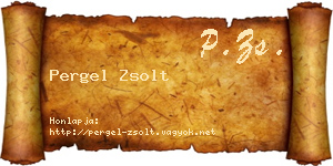 Pergel Zsolt névjegykártya